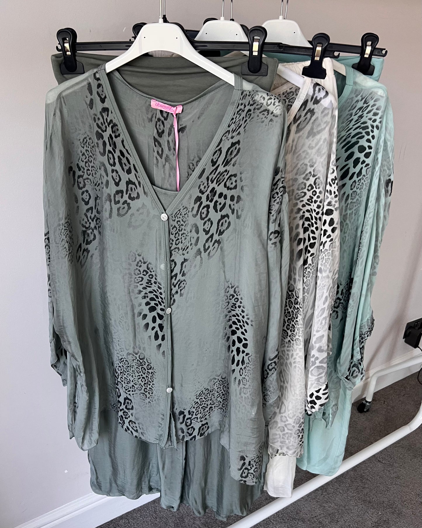 Kiara Leopard Chiffon Silk Co Ord