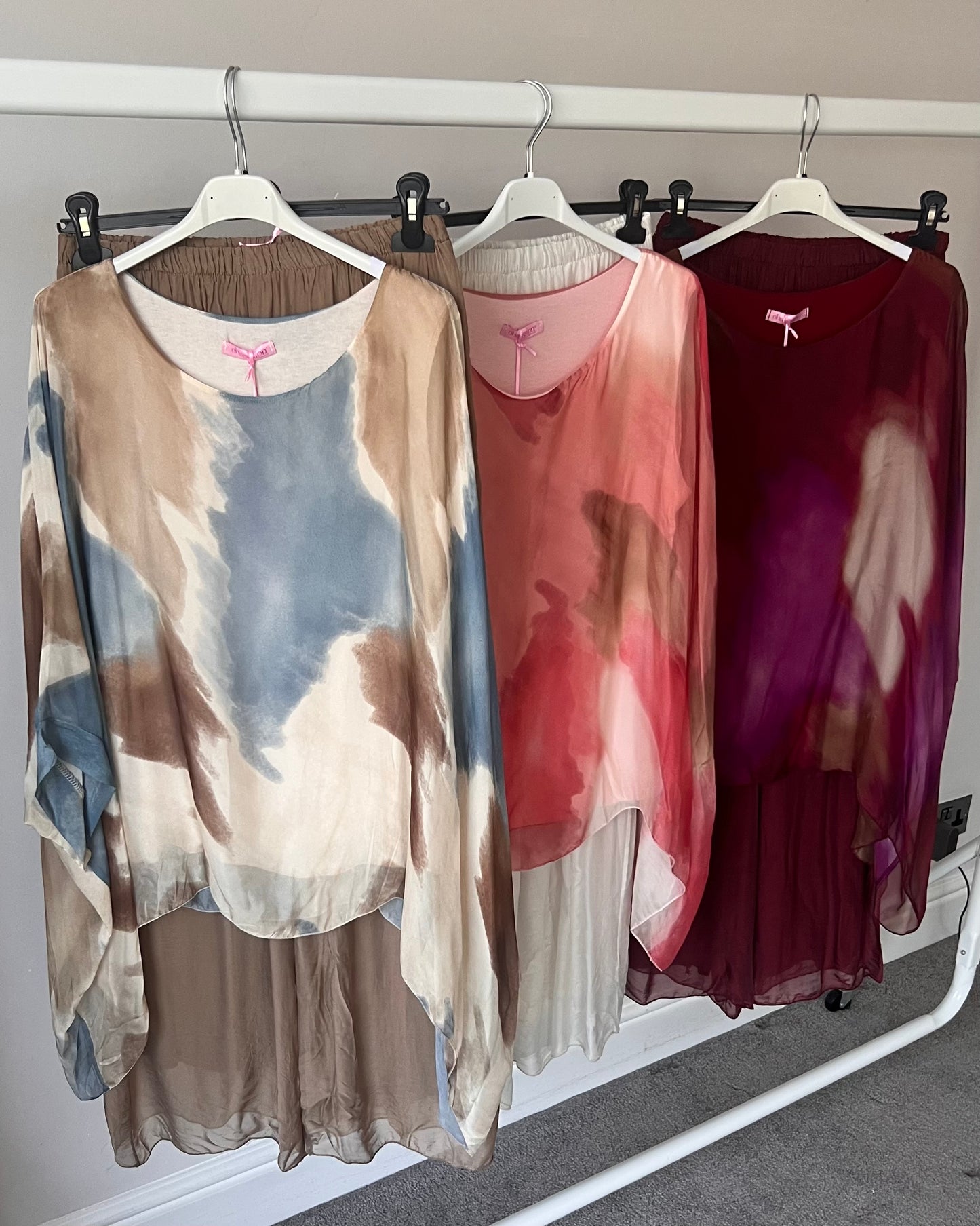 Luna Tie-Dye Chiffon-Silk Co Ord