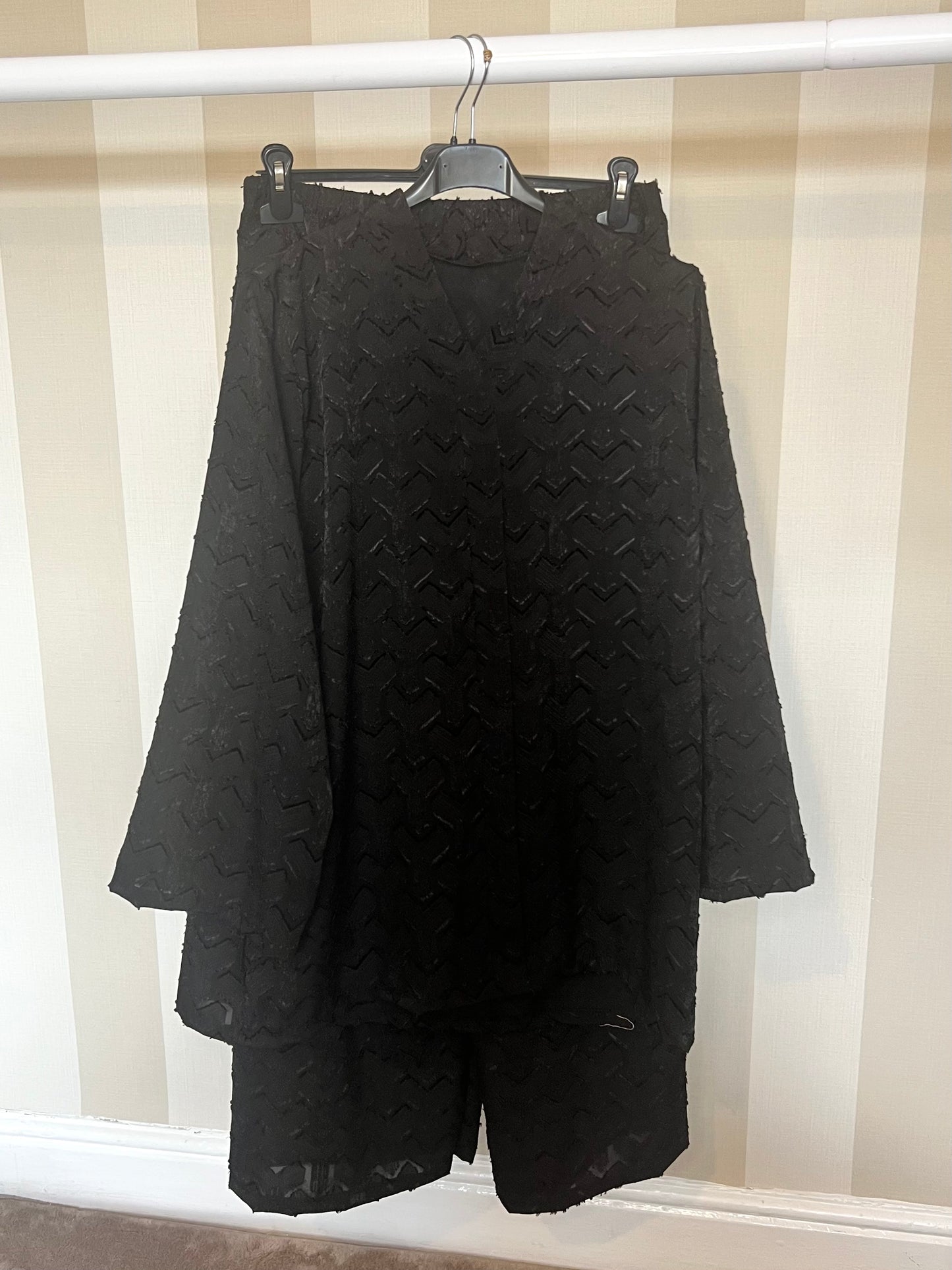 Burnout Textured V Neck Co Ord