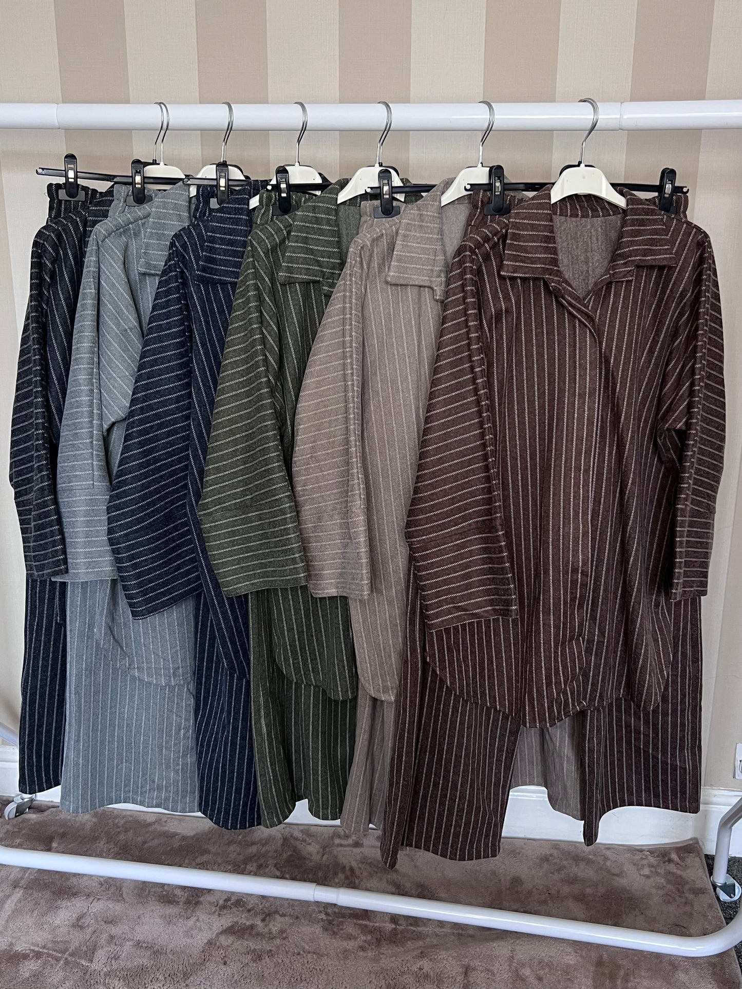 Warm Pinstripe Co Ord