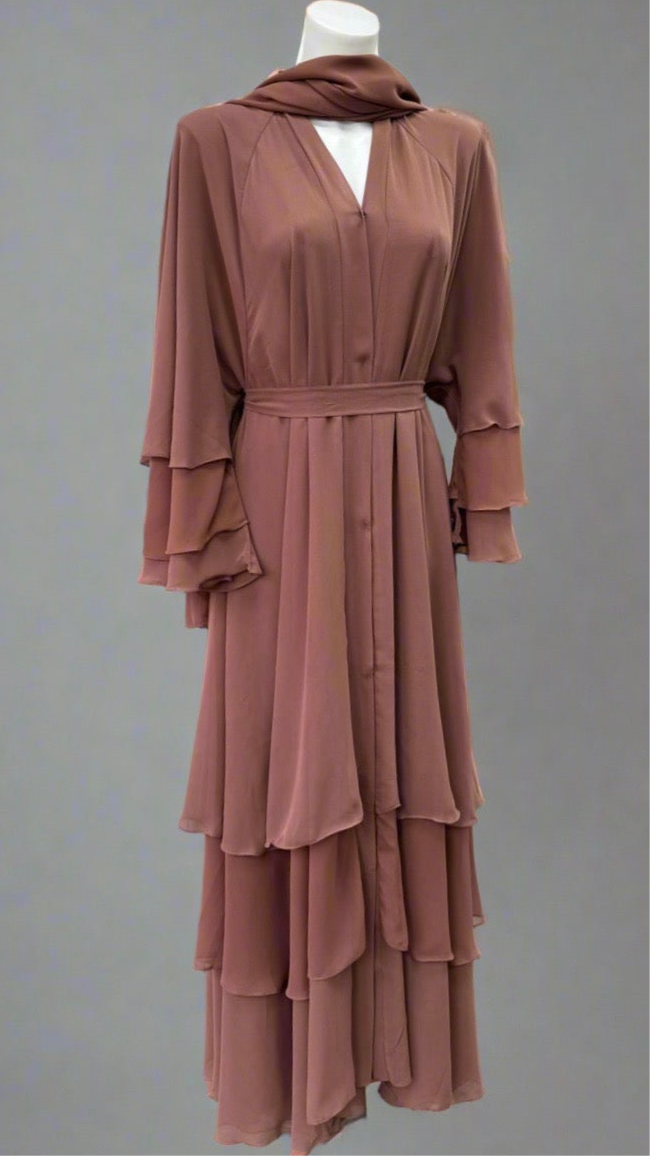 Mother and Daughter Chiffon Princess Abaya Set