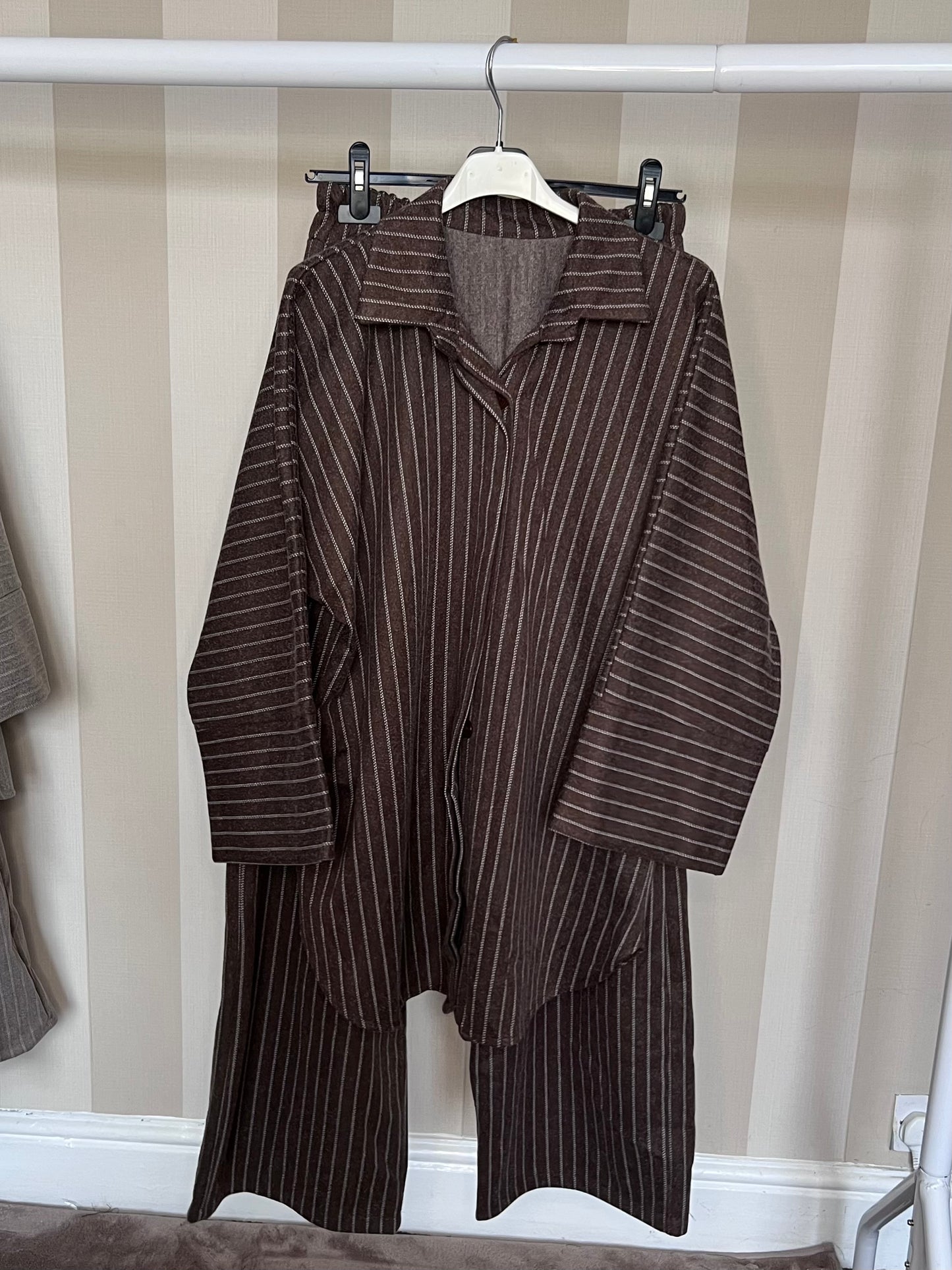 Warm Pinstripe Co Ord