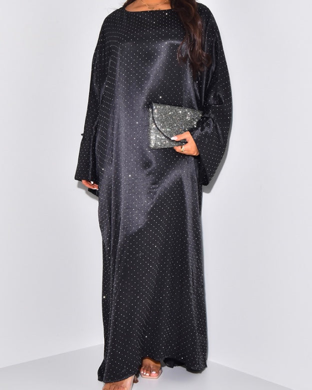 Premium Crystal Silk Oversized Abaya Dress