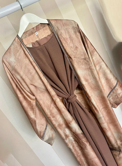 Marble 4pc Abaya Kimono Set