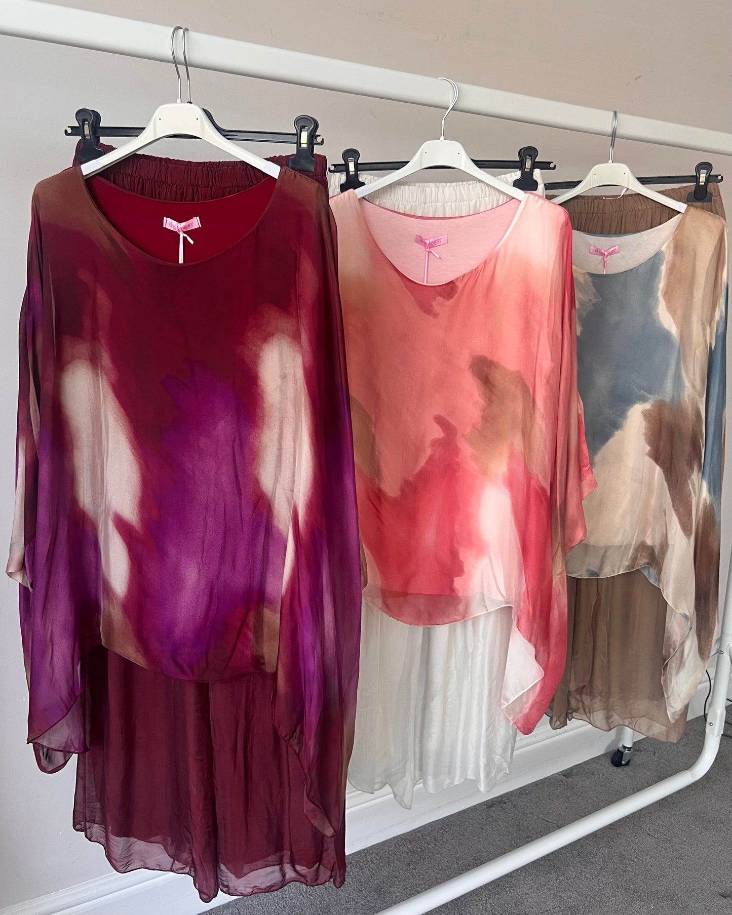 Luna Tie-Dye Chiffon-Silk Co Ord