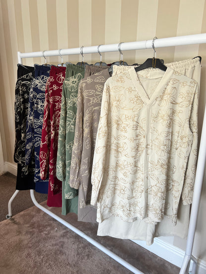 Lina Floral Embroidered Co Ord