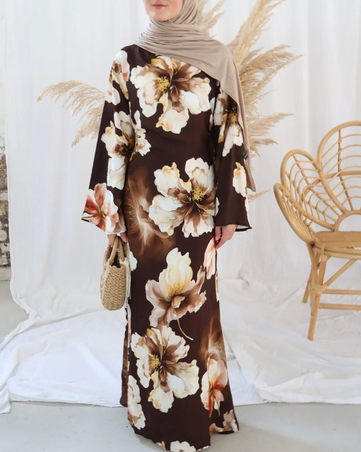 Sierra Floral Dress with Adjustable Tie Belt