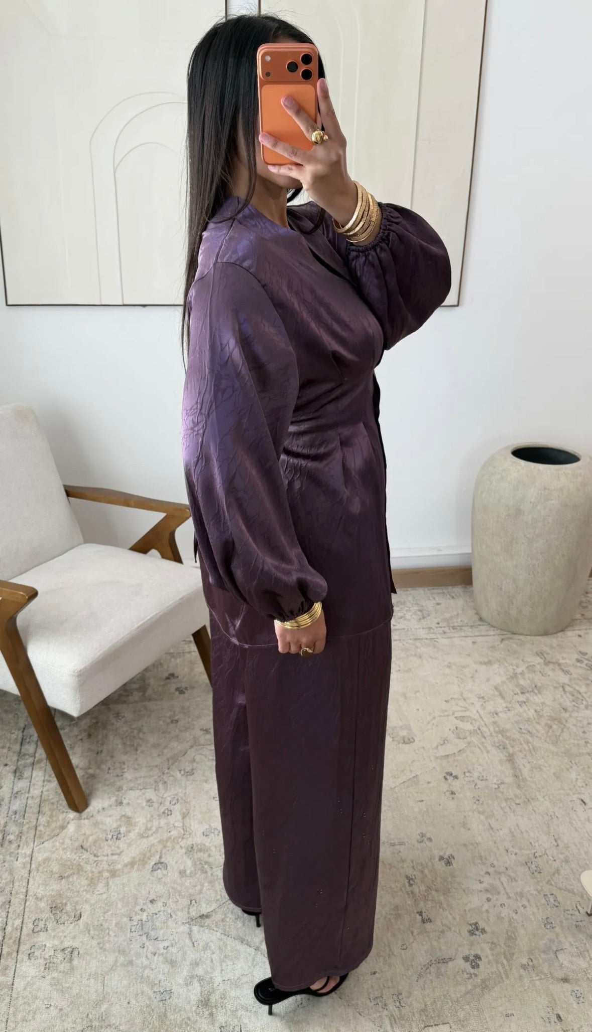 Ava Satin Button Co Ord