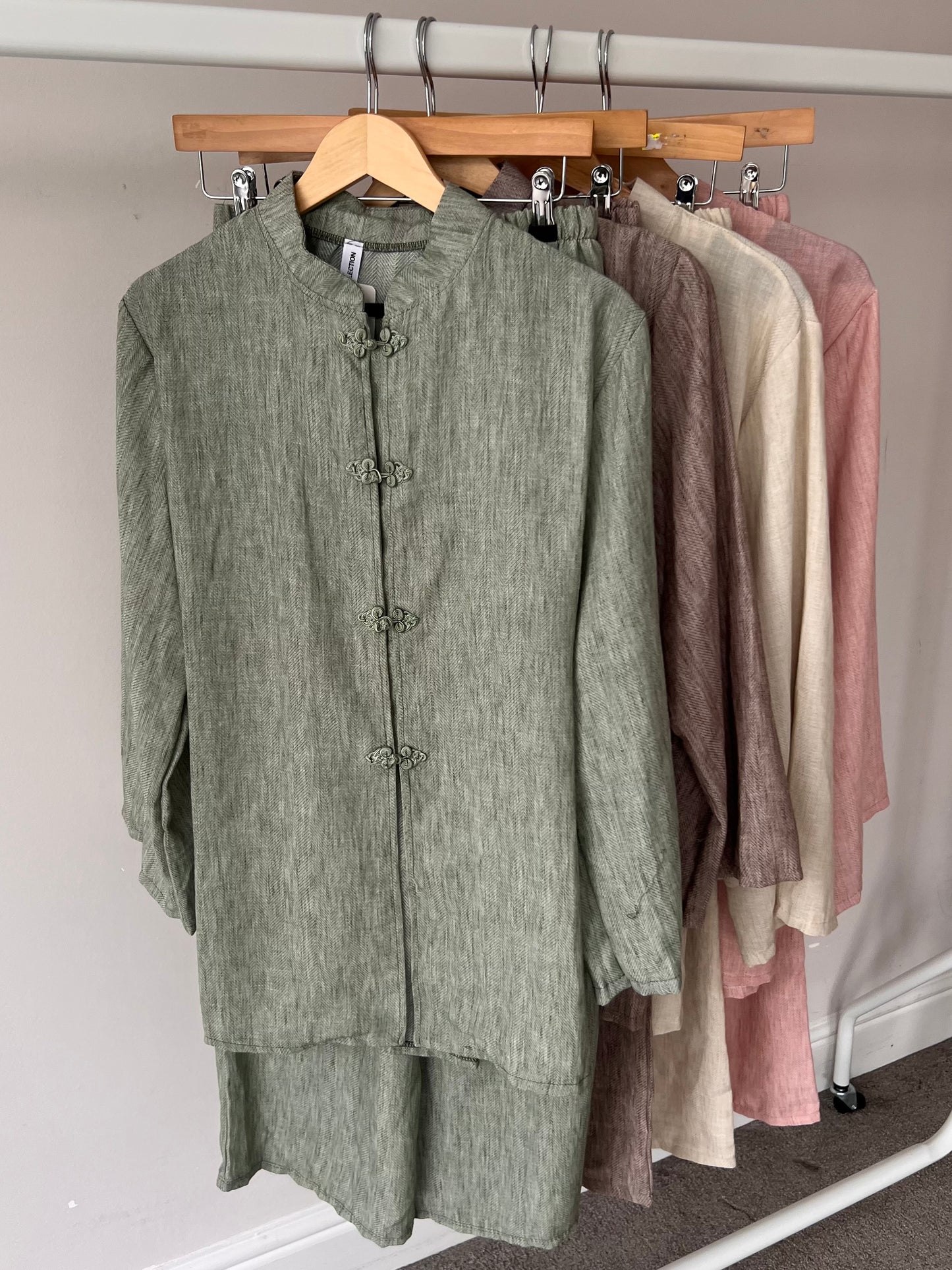 Yoko Linen Effect Co Ord with Adjustable Tie Belt