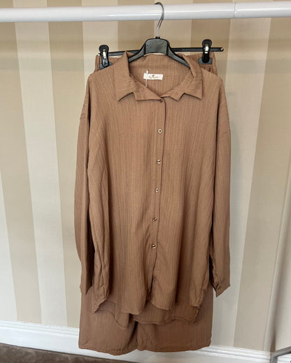 Crinkle Button Coord
