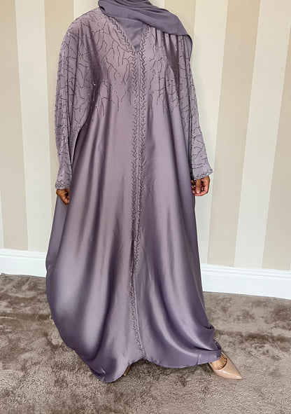 Embellished Abaya with Matching Hijab