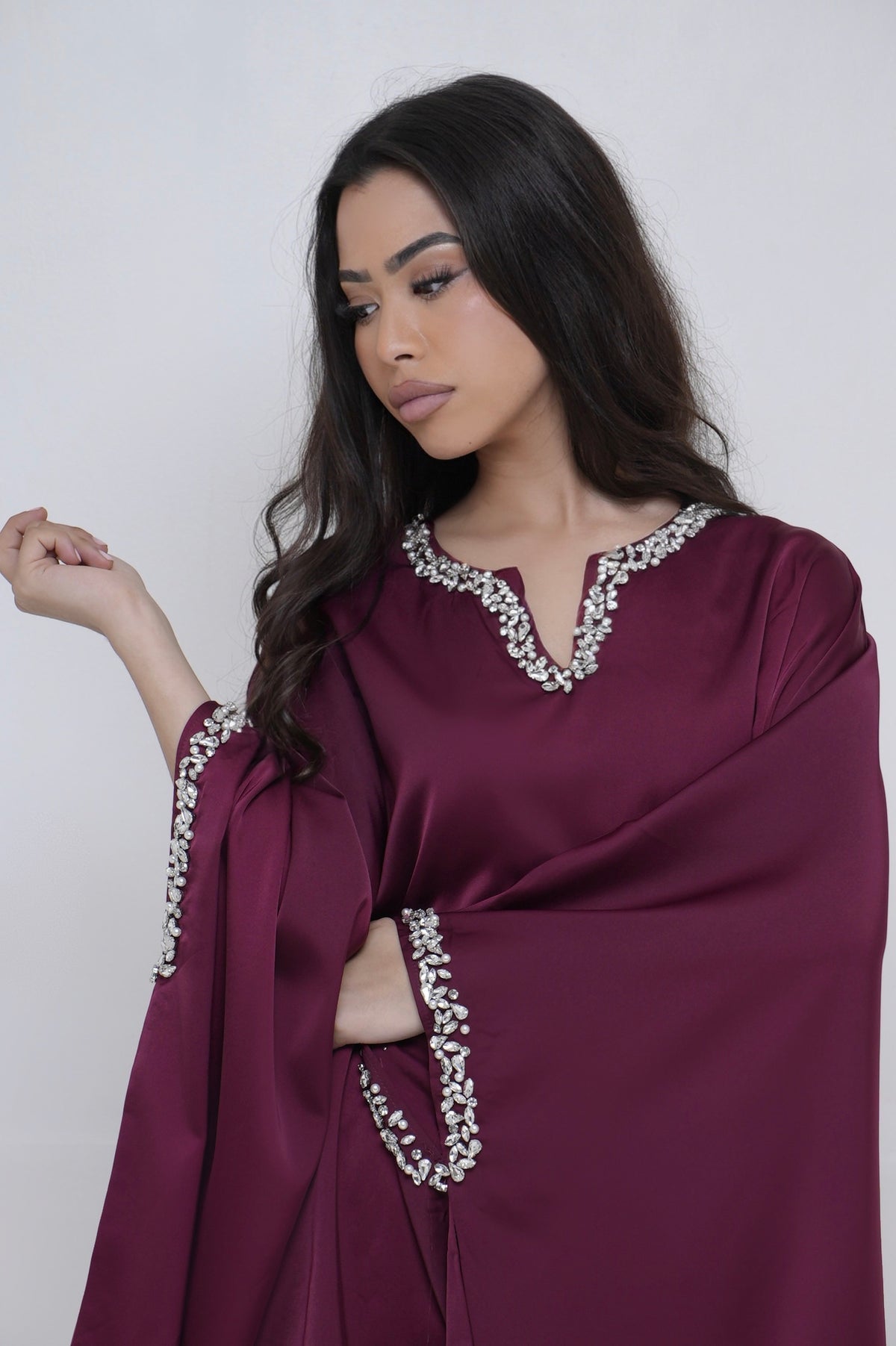 Emelia Premium Satin Crystal Co Ord