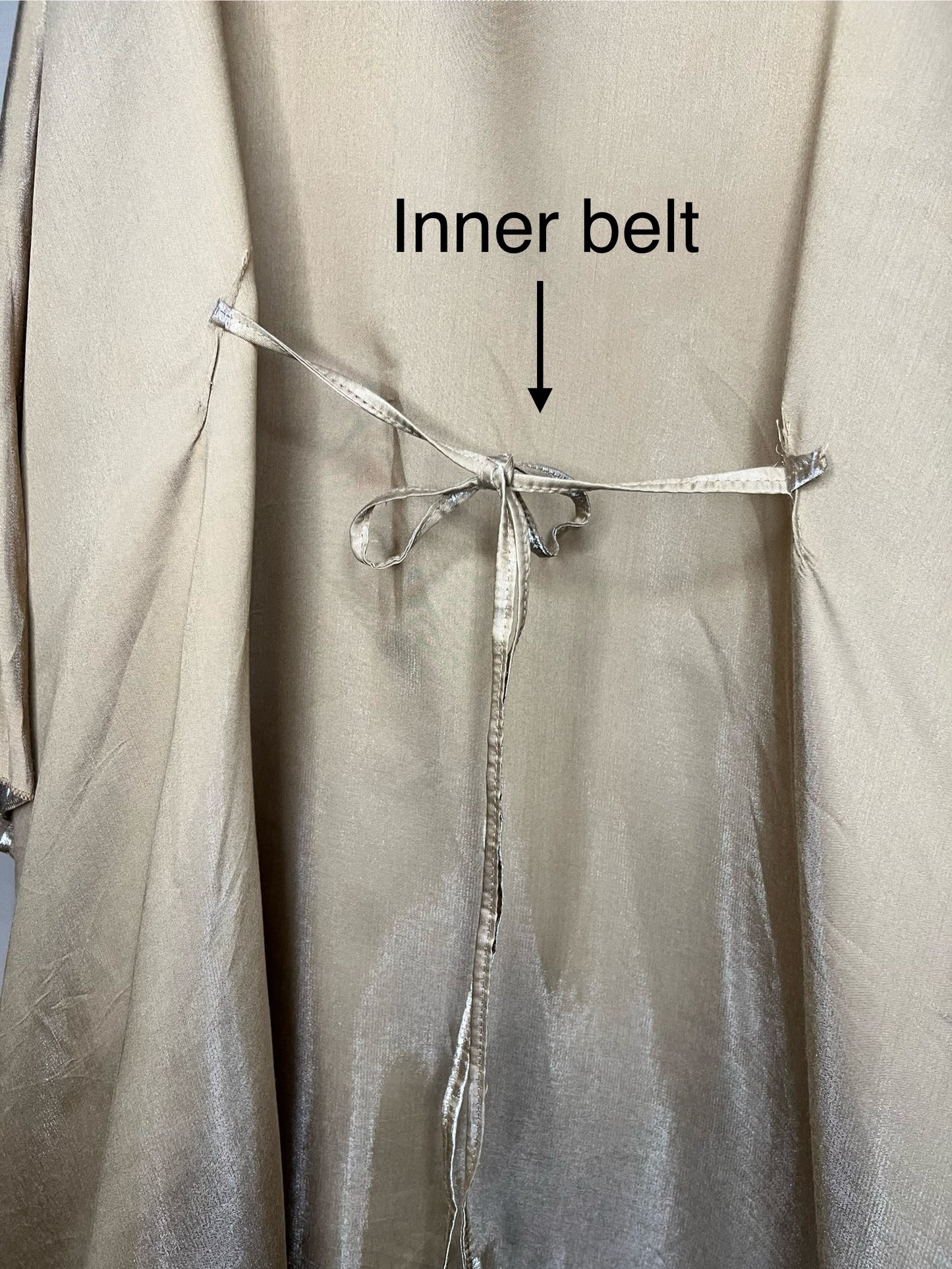 Iridescent Shimmer Kaftan with tie belt