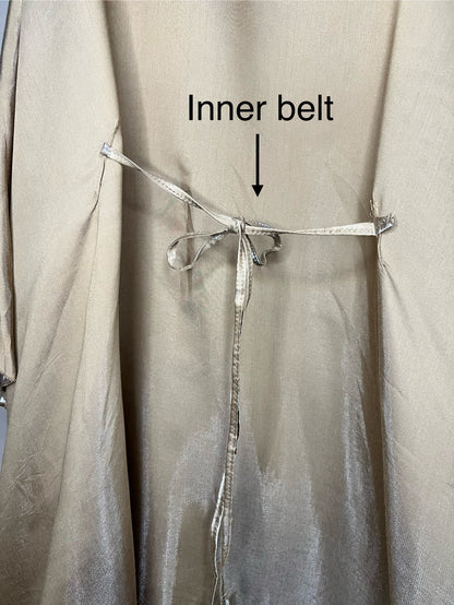 Iridescent Shimmer Kaftan with tie belt