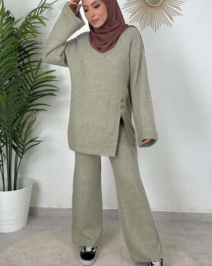 Premium Button Side Slit Coord
