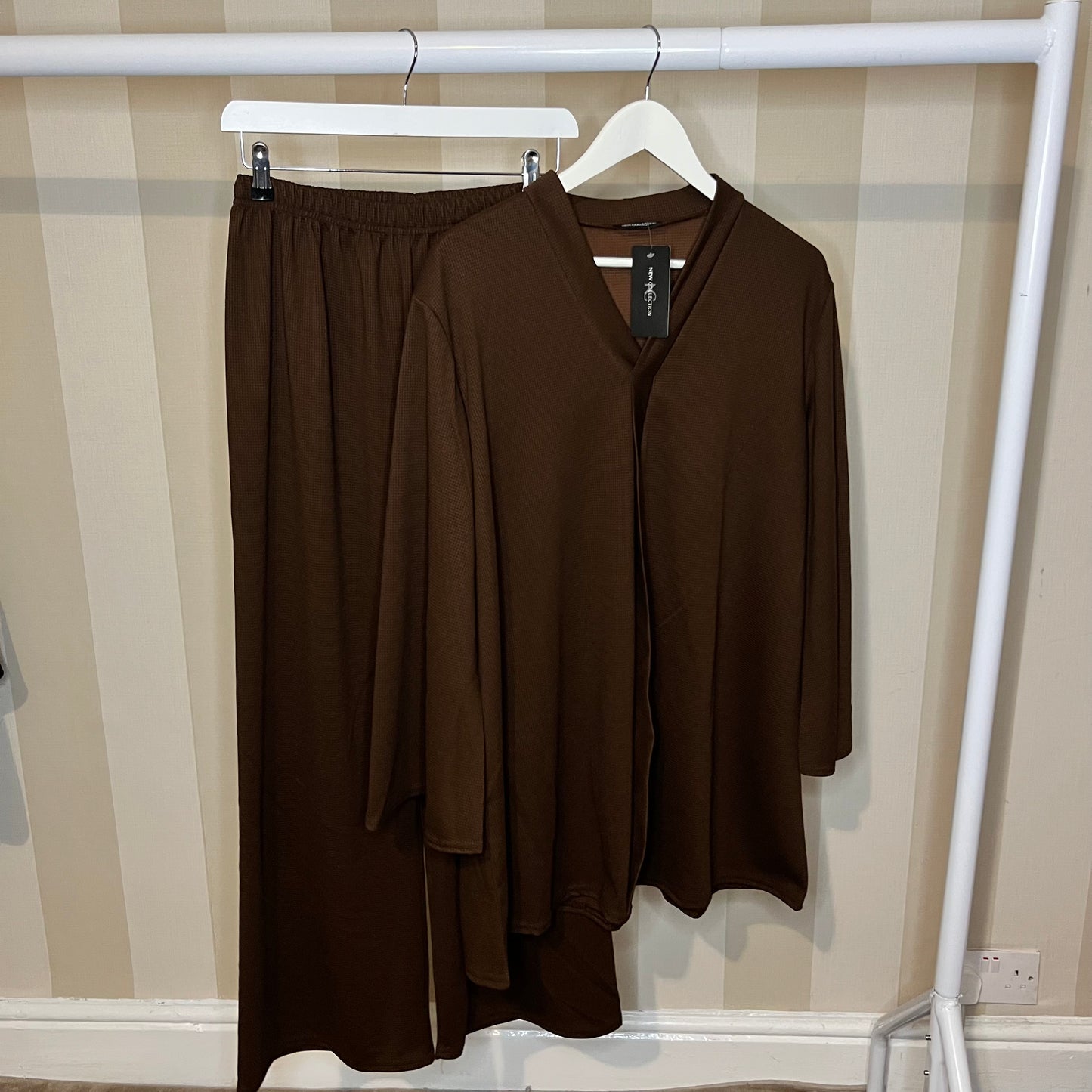 Waffle Textured V Neck Co Ord