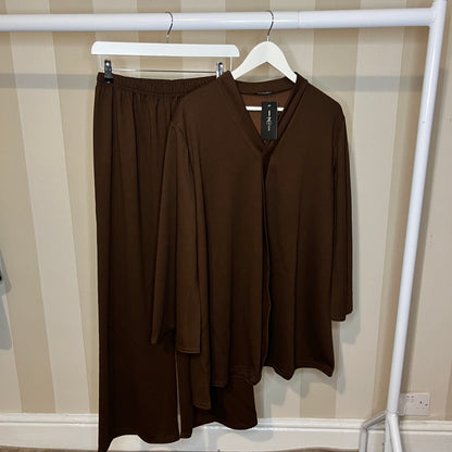 Waffle Textured V Neck Co Ord