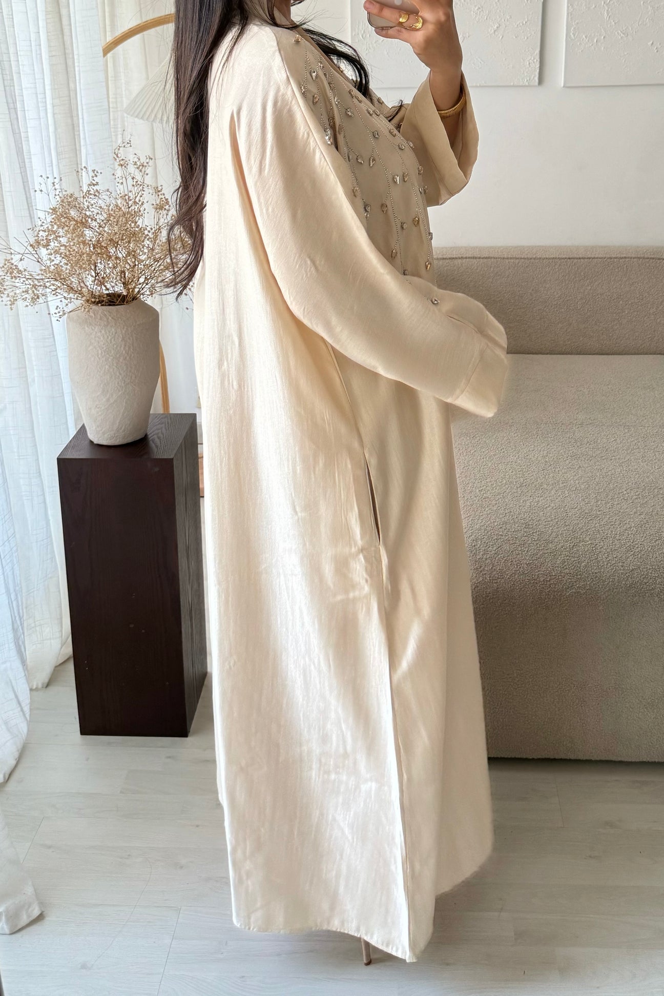 Premium Crystal Tear Drop Abaya