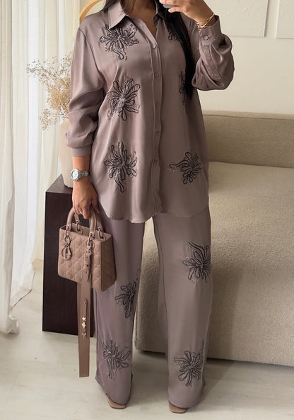 Embellished Satin Co Ord