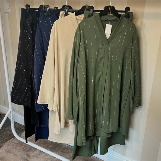 Diamanté V Neck Co Ord