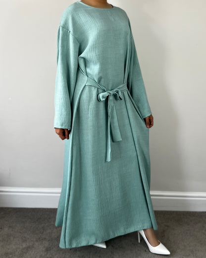 Linen Knot Kimono Dress