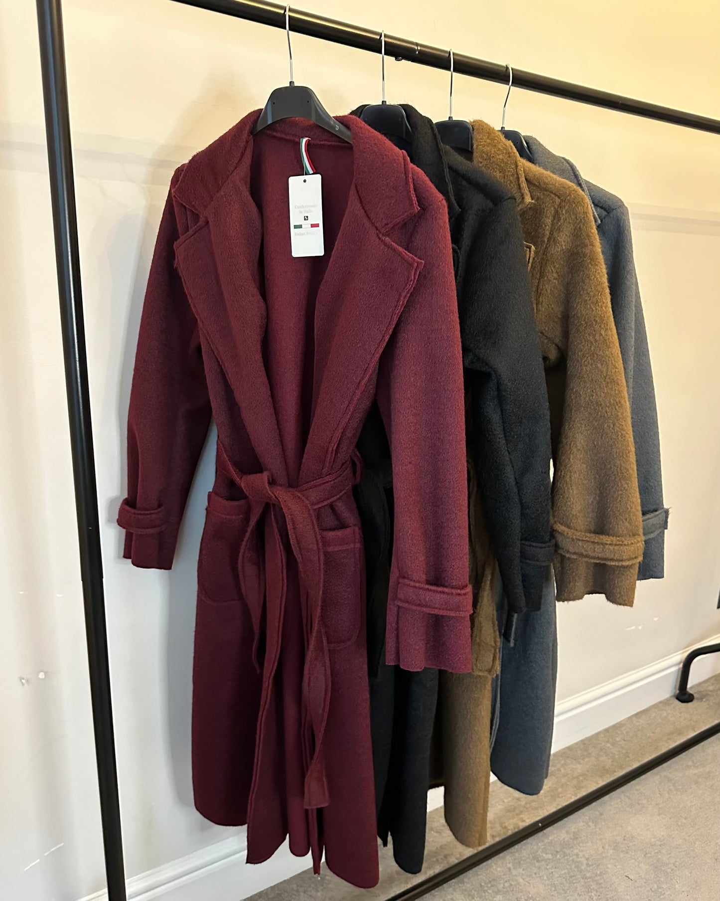 Felt Textured Trench Coat