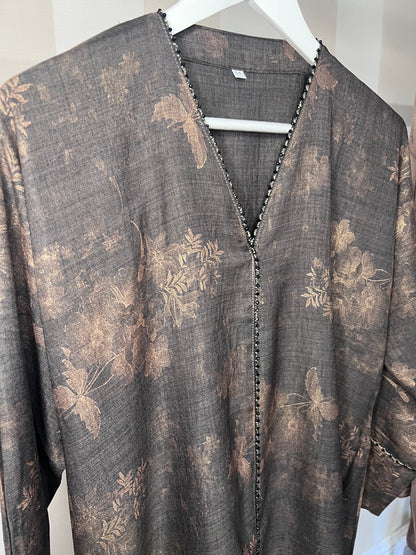 Noor Jacquard Beaded Abaya