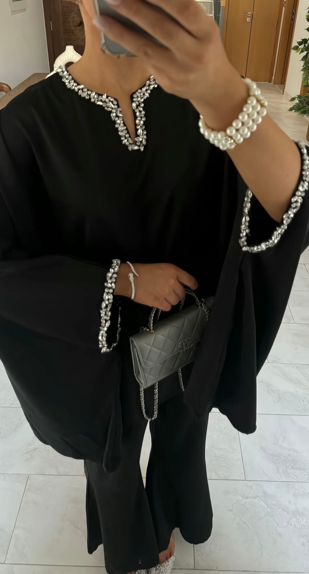 Emelia Premium Satin Crystal Co Ord