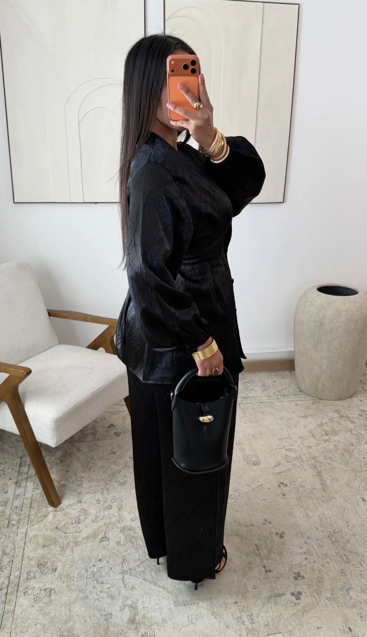 Ava Satin Button Co Ord