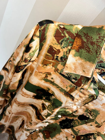 Camouflage Printed Satin Coord