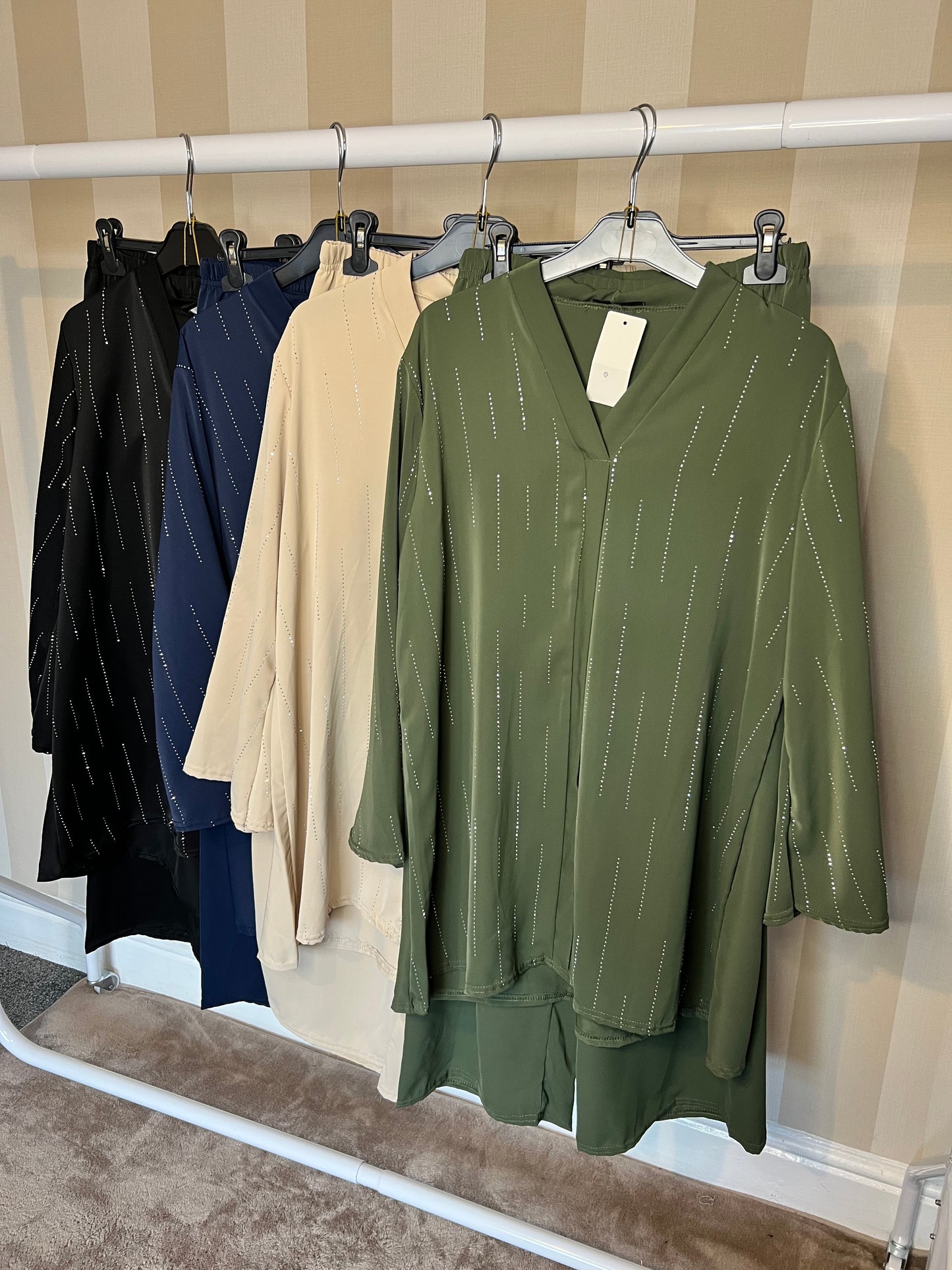 Diamanté V Neck Co Ord