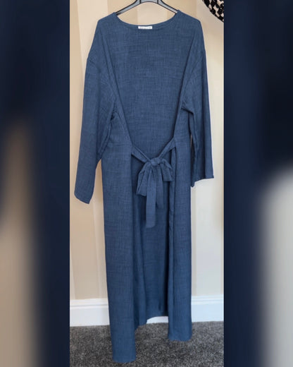 Linen Knot Kimono Dress