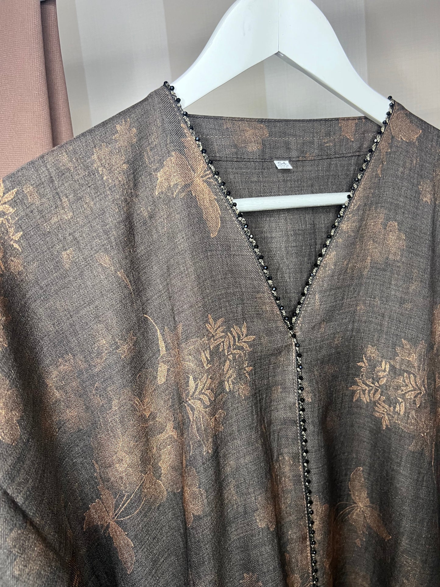 Noor Jacquard Beaded Abaya