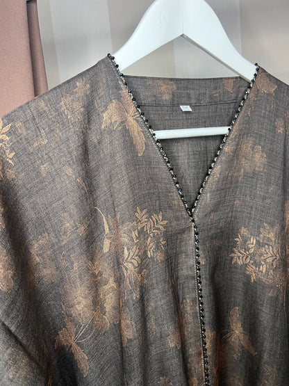 Noor Jacquard Beaded Abaya