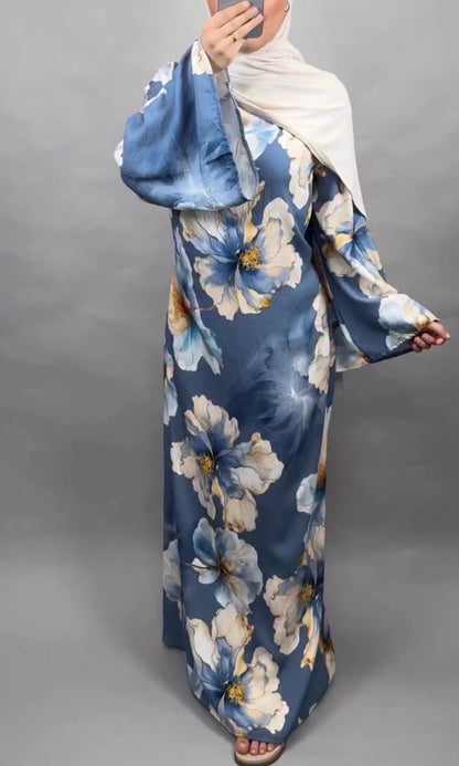 Sierra Floral Dress with Adjustable Tie Belt
