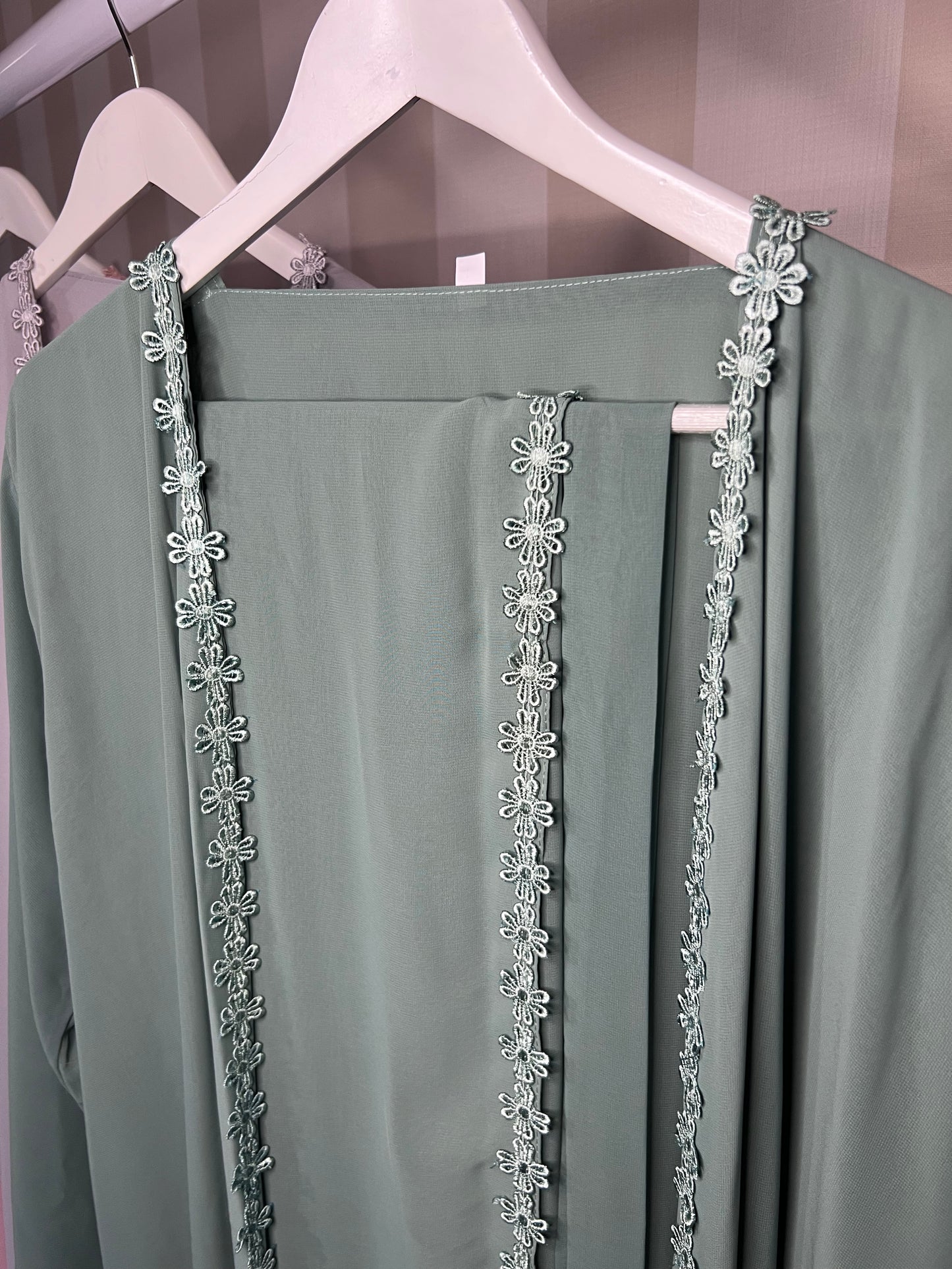 Daisy Chiffon Open Abaya