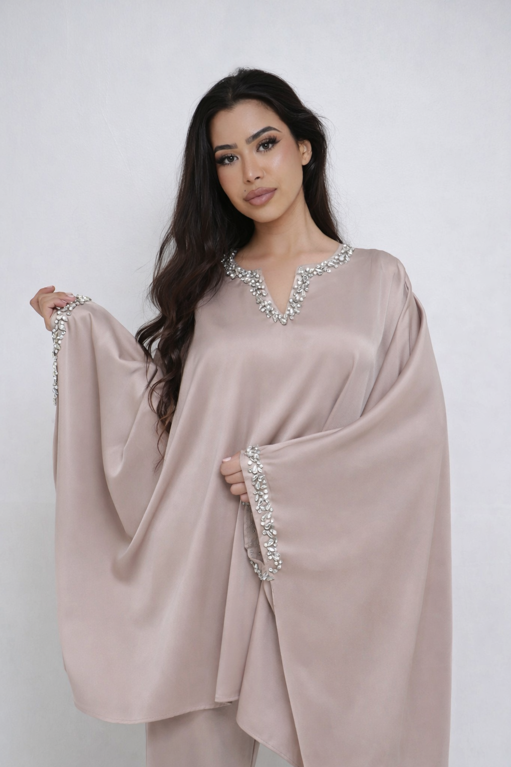 Emelia Premium Satin Crystal Co Ord