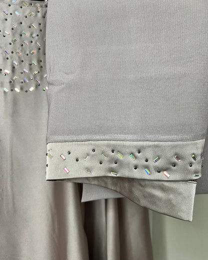 Embellished Premium Kaftan Abaya with inner tie belt