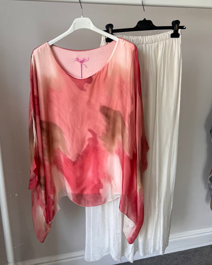 Luna Tie-Dye Chiffon-Silk Co Ord