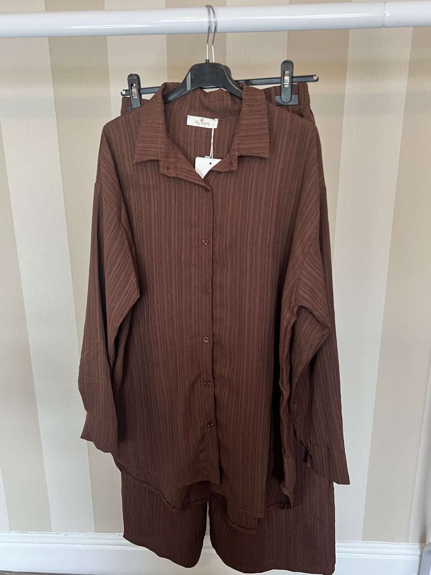 Crinkle Button Coord