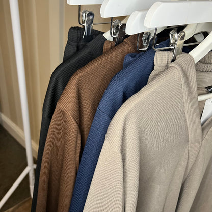 Waffle Textured V Neck Co Ord