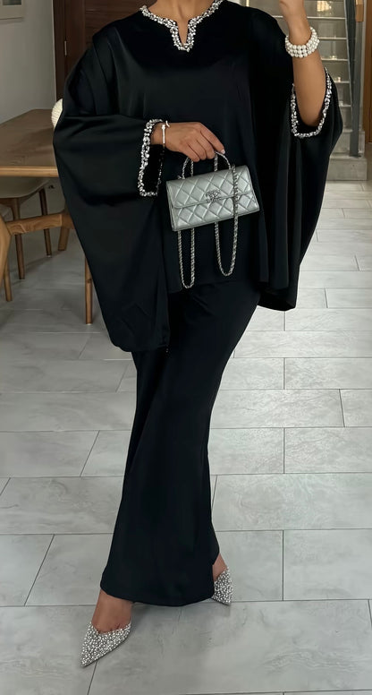 Emelia Premium Satin Crystal Co Ord