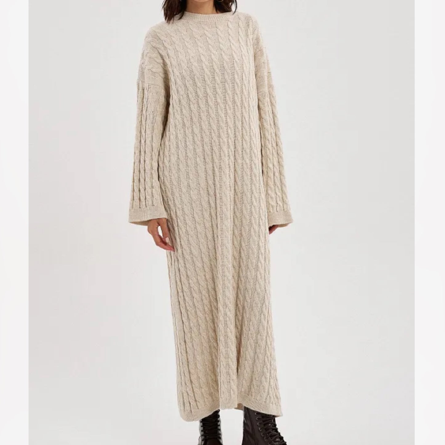 Cable Knit Jumper Dress