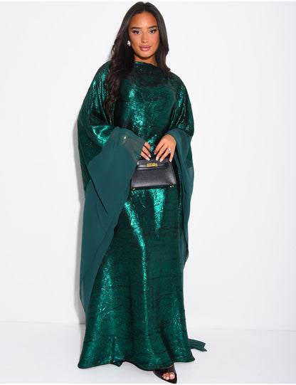 Dana Shimmer Inner Tie Belt Kaftan