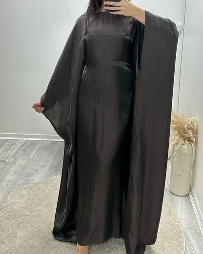 Iridescent Shimmer Kaftan with tie belt