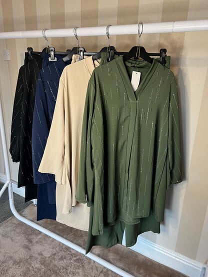 Diamanté V Neck Co Ord