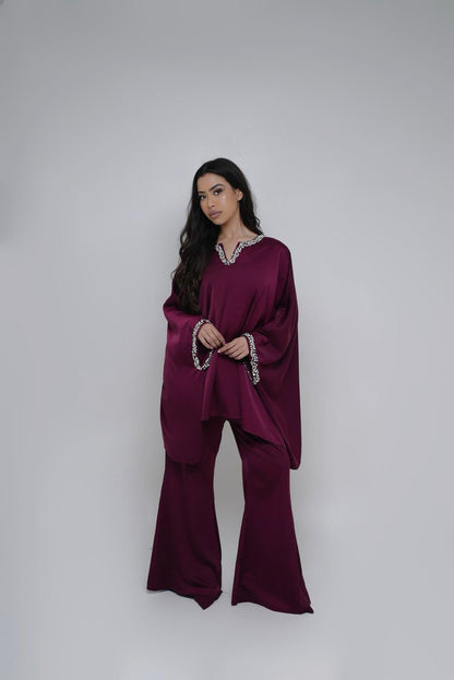 Emelia Premium Satin Crystal Co Ord