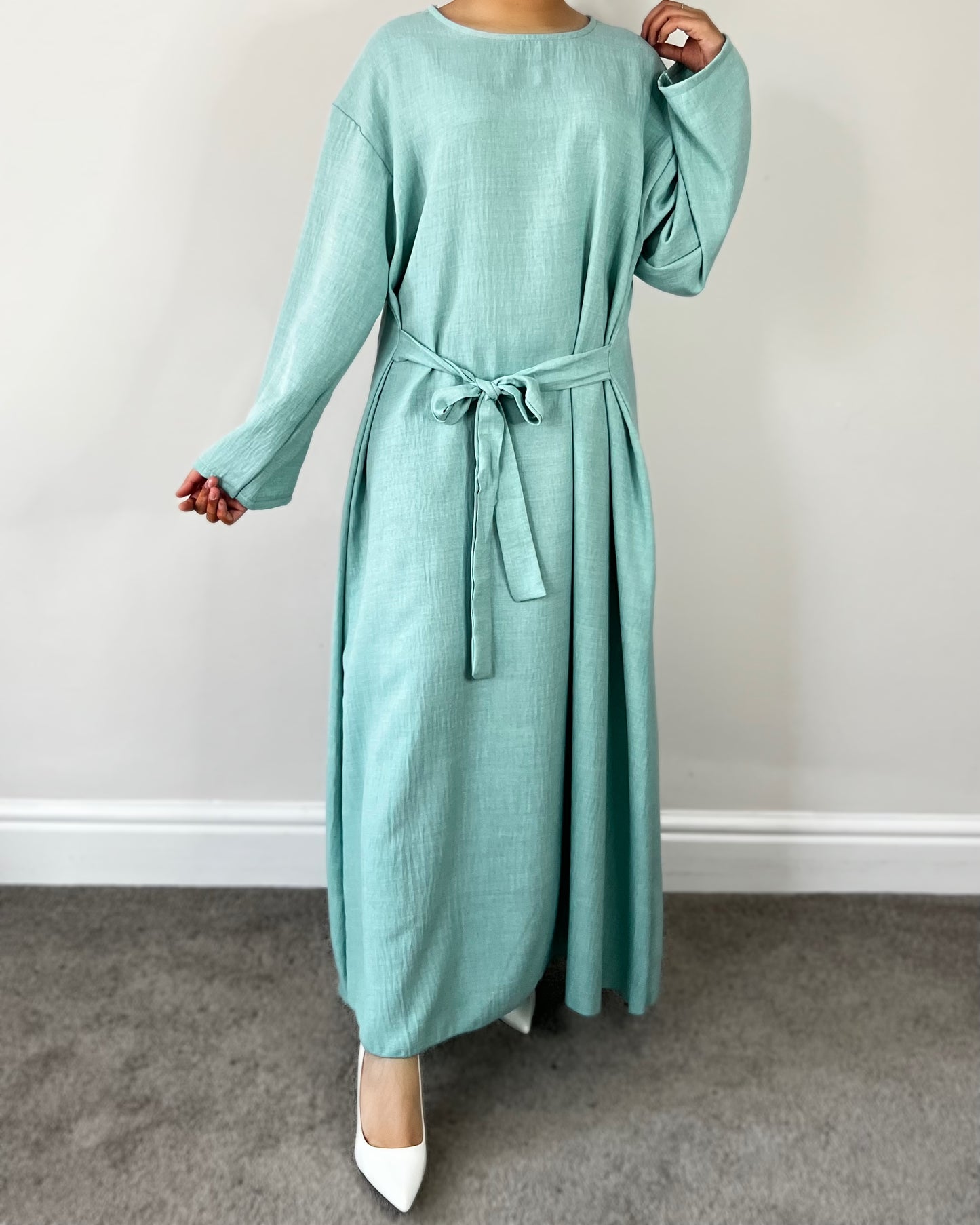 Linen Knot Kimono Dress