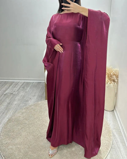 Iridescent Shimmer Kaftan with tie belt