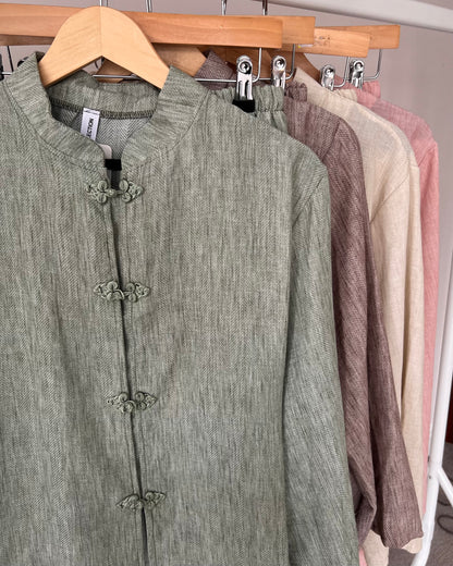 Yoko Linen Effect Co Ord with Adjustable Tie Belt